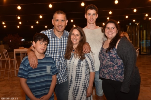 The family of Ze'ev Bomzon, Arieh's son. In the photo, from the left: Eyal, Ze'ev, Noga, Amir and Tomer. Israel, 2019